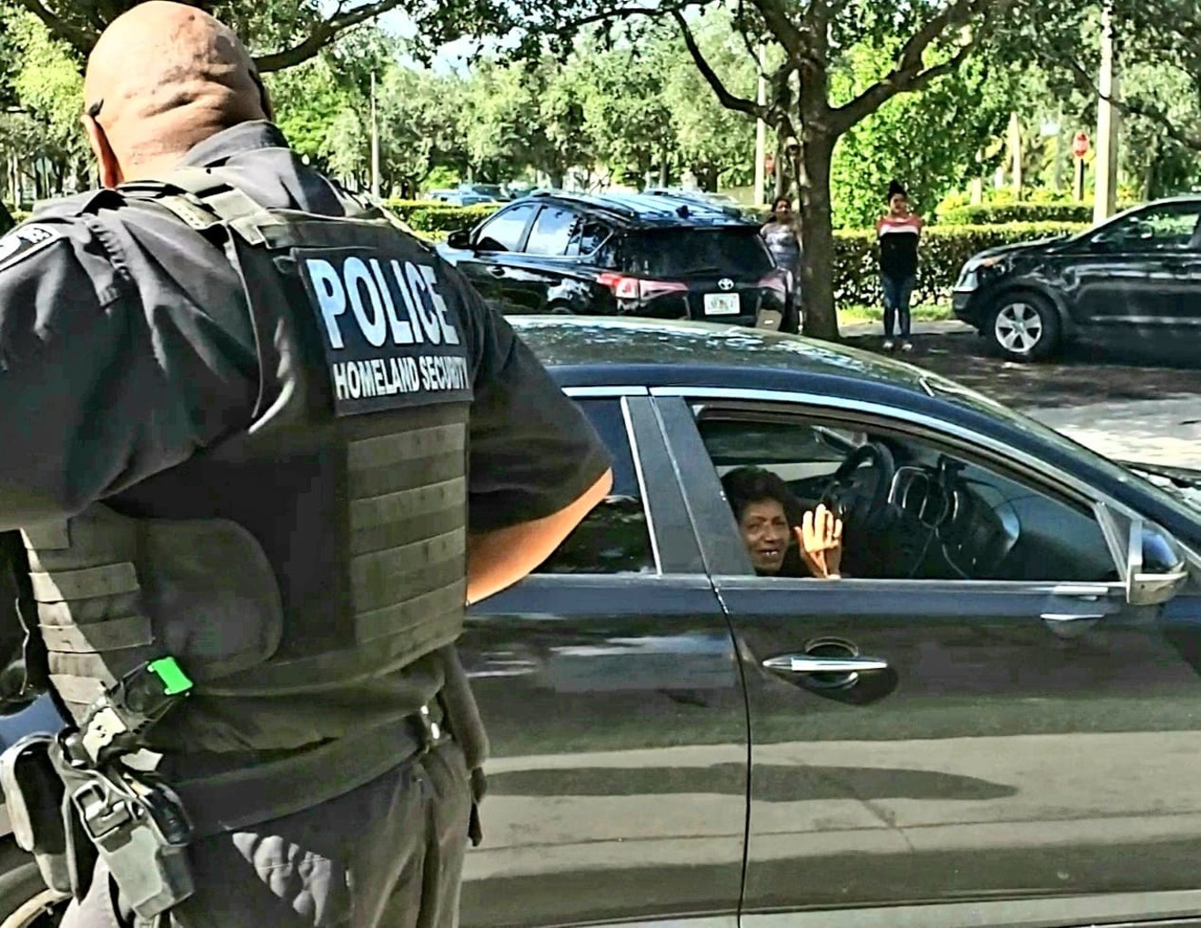 Wednesday, agents with Homeland Security's Federal Protective Service stopped drivers of color outside ICE's Miami-area office.