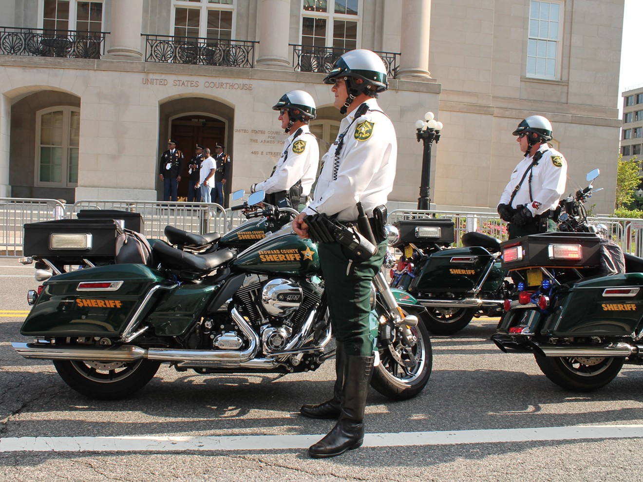 The Broward Sheriff's Office participates in a ceremony at the National Law Enforcement Officers Memorial in Washington, D.C.
