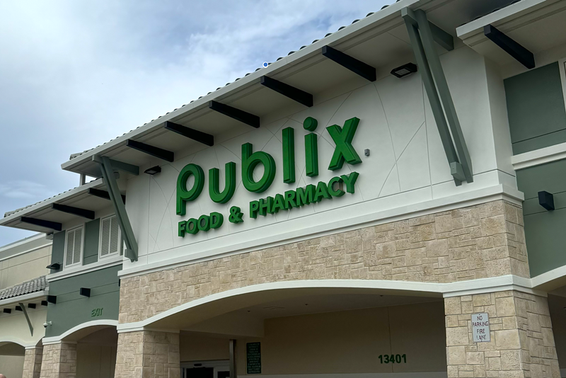 A Publix storefront in Pinecrest, Florida.