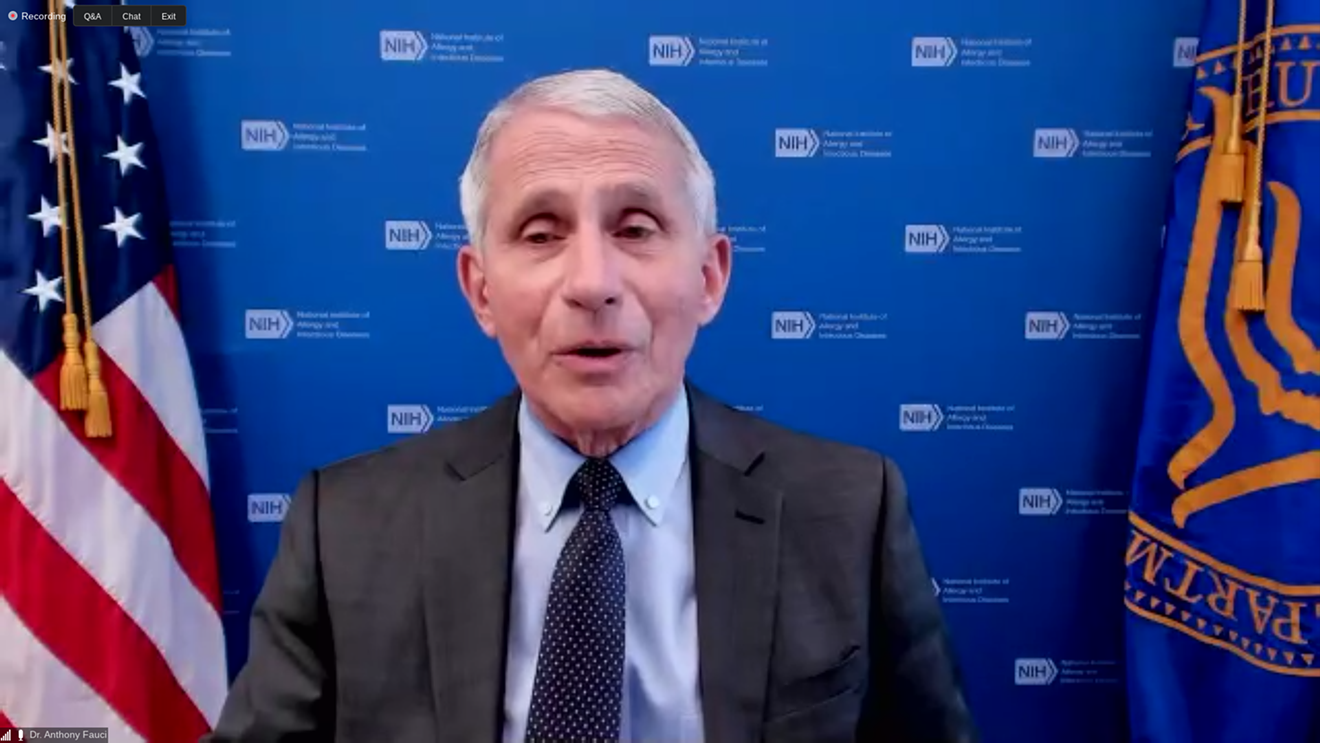 Infectious-diseases expert Dr. Anthony Fauci spoke about the state of the pandemic and vaccinations.