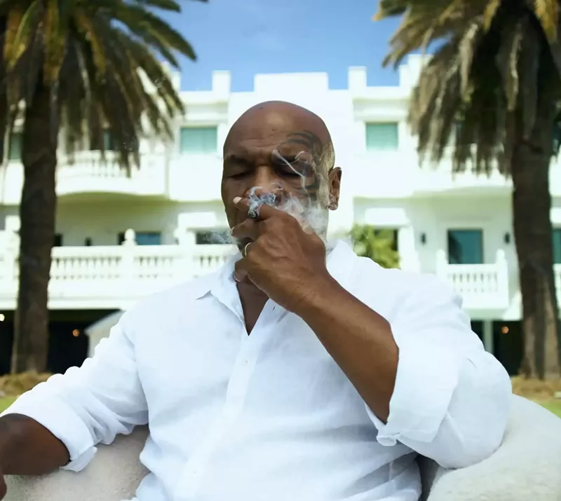 Image: Mike Tyson, puffing the day away