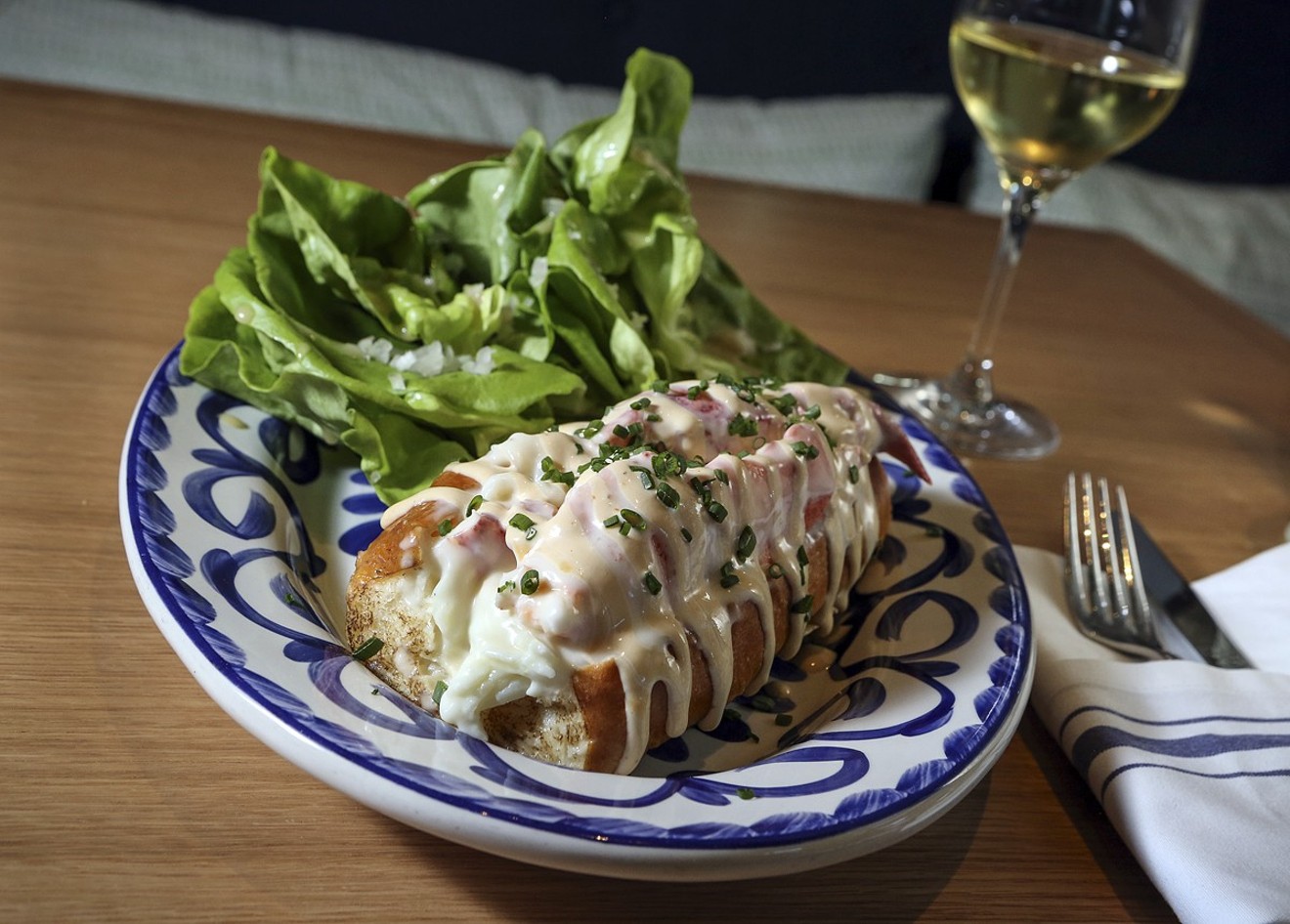 Butter-poached lobster roll