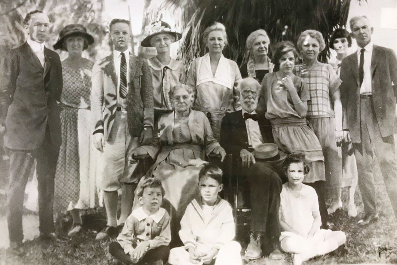 The Bryan family, circa 1920, with patriarch Philemon Bryan sitting at center with his wife, Lucy.