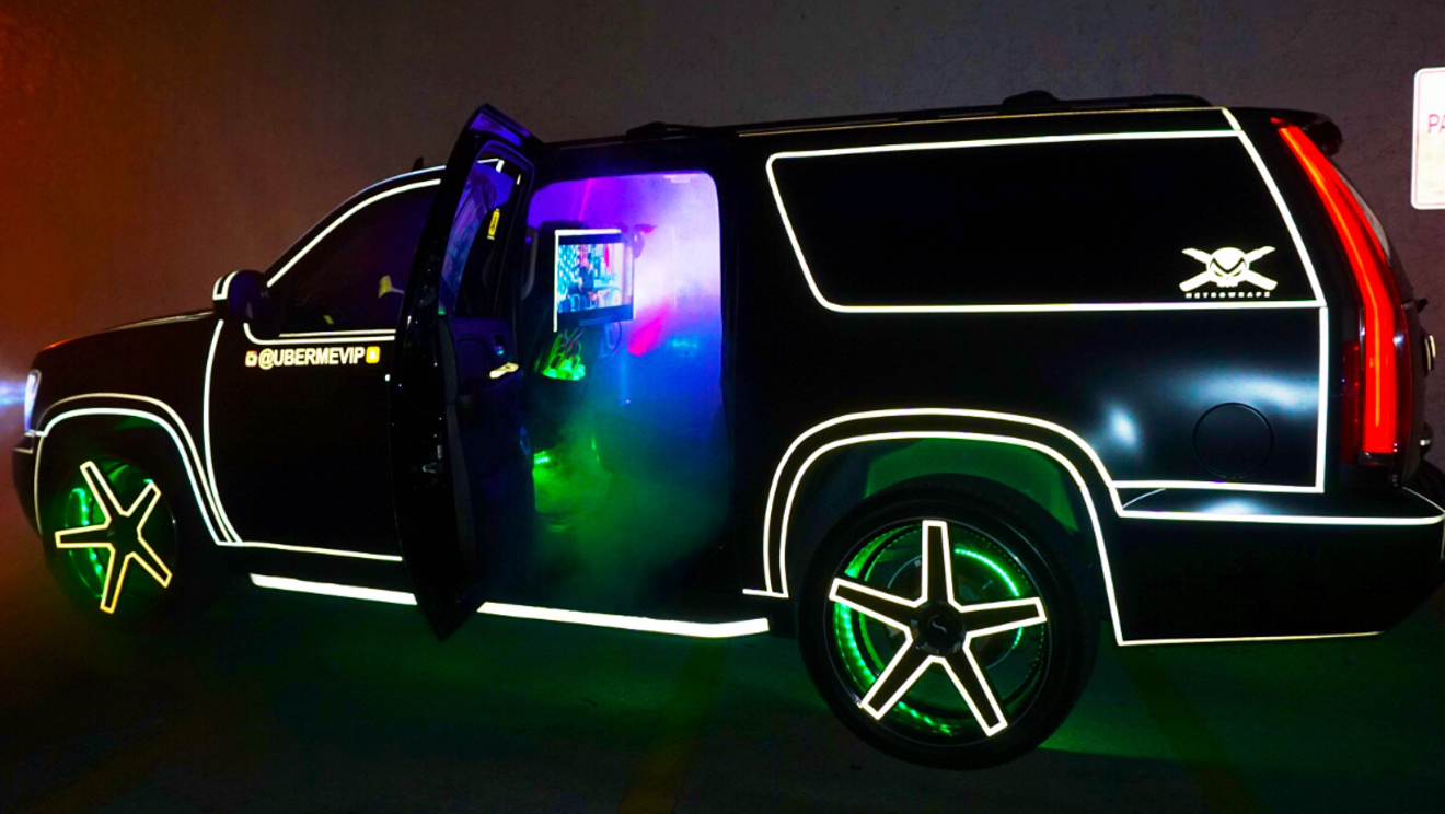 Markley Medina's tricked-out Uber vehicle is a local must-ride.