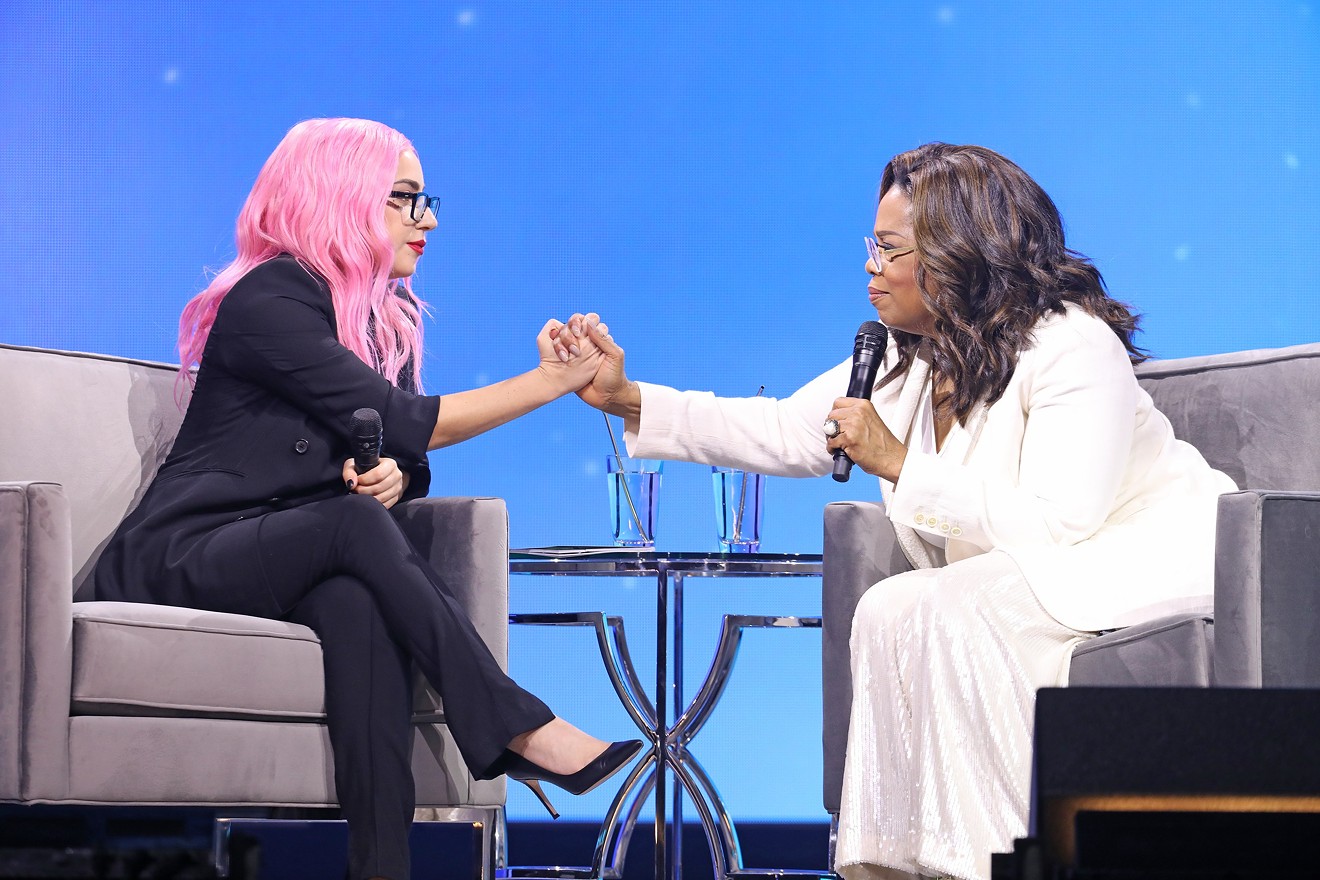 Lady Gaga and Oprah during the 2020 Vision: Your Life in Focus at the BB&T Center.