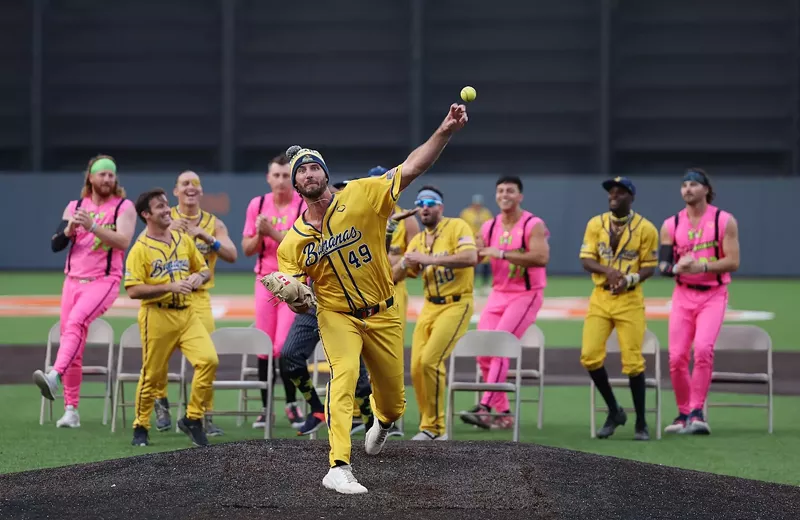 Image: Between-innings antics at a Savannah Bananas game