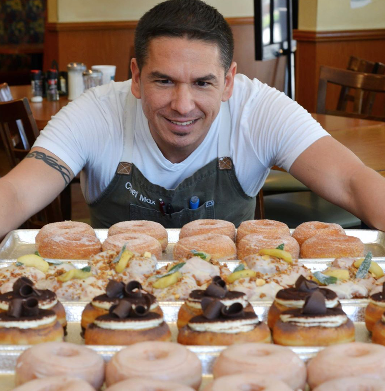 Max Santiago and his doughnuts.