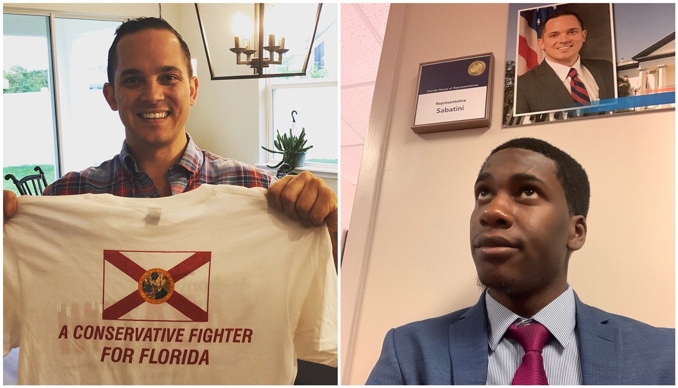 Florida state Rep. Anthony Sabatini (left) and Florida House candidate Elijah Manley