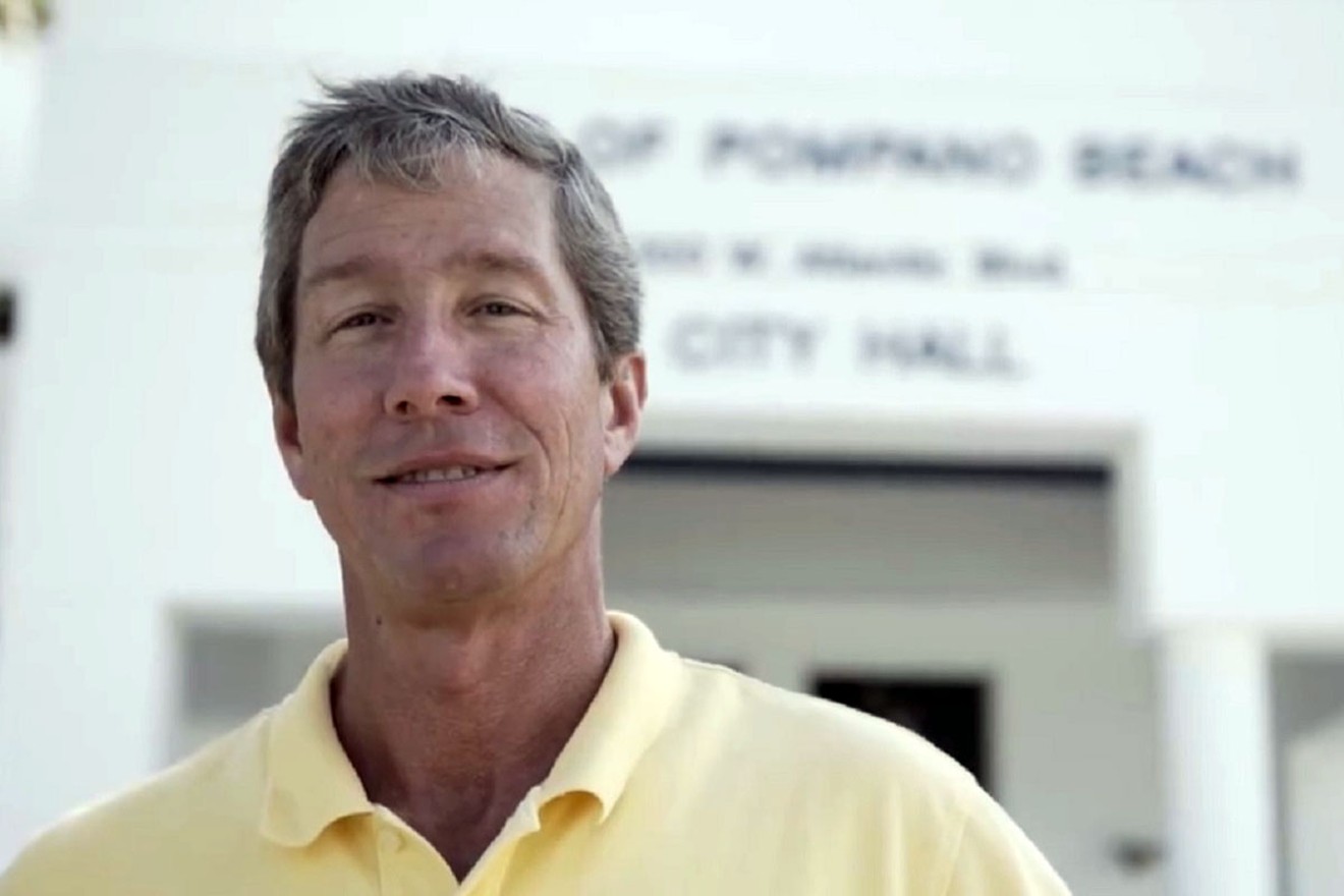 A campaign promotional image of Rex Hardin after his victory in Pompano Beach's mayoral race.