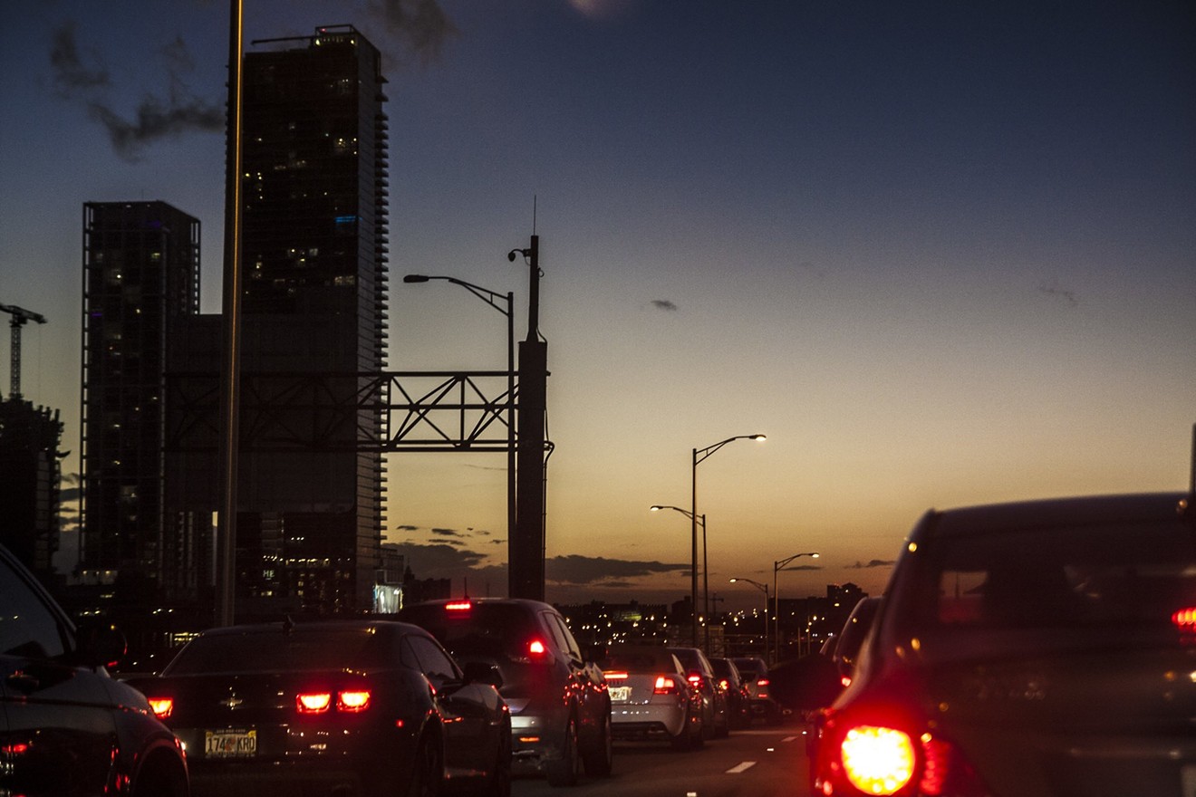 Miami traffic jam.