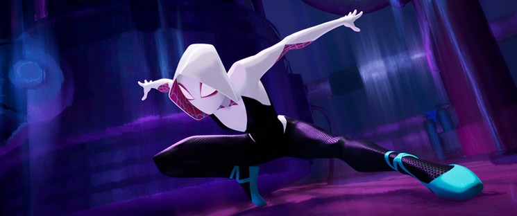 The wild and inventive Spider-Man: Into the Spider-Verse also features Spider-Gwen, voiced by Hailee Steinfeld. - COURTESY OF SONY PICTURES