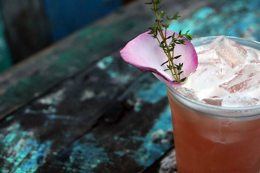 The Sexy Thyme is a fruity and herbal twist on a whiskey sour. - COURTESY OF RHYTHM & VINE