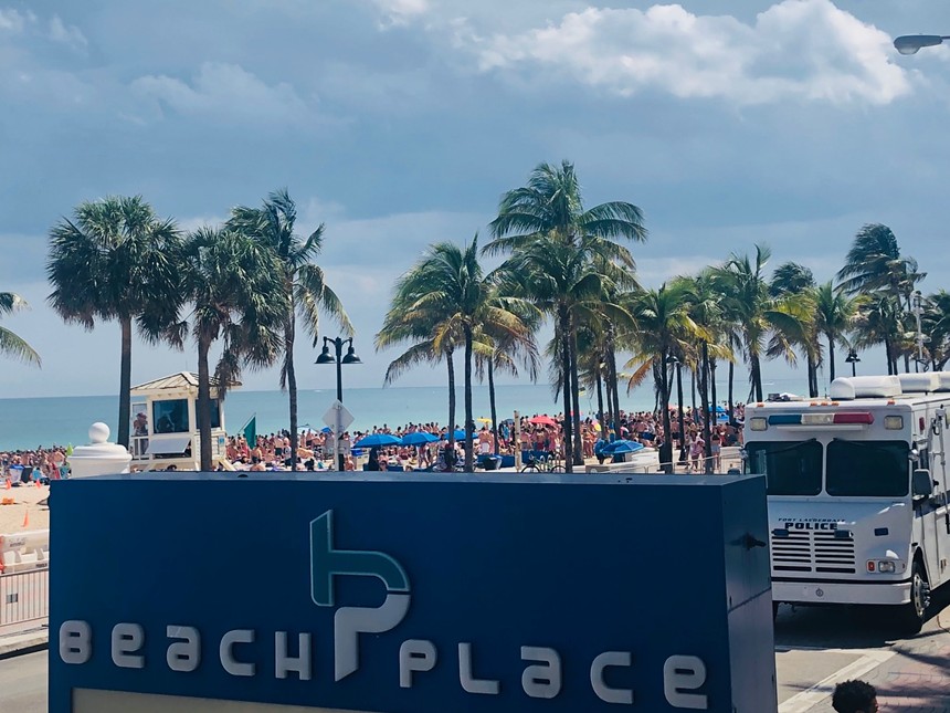 Beach Place remains a central landmark for the Spring Break action. - JESSE SCOTT
