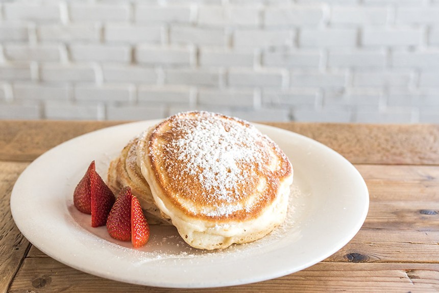 Pancakes at Wild Thyme Oceanside Eatery. - WILD THYME/THE ATLANTIC HOTEL & SPA