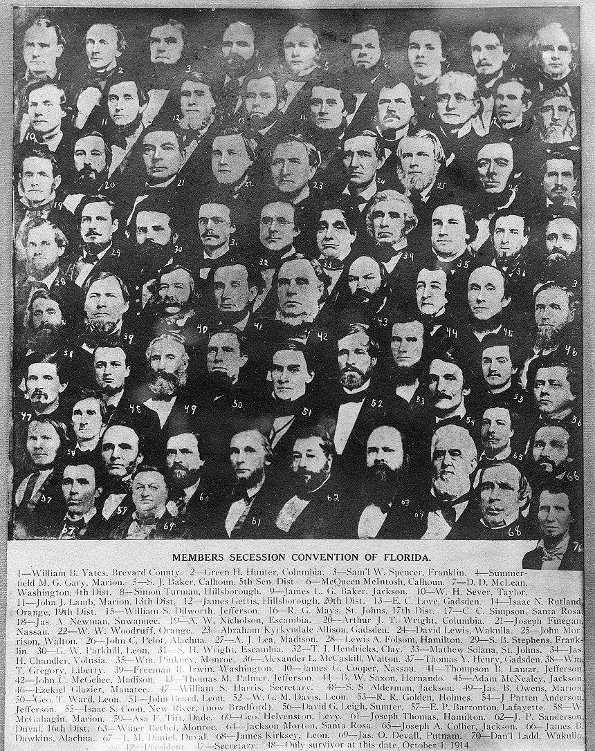 Members of the 1861 Tallahassee Secession Convention. See more photos of Florida's black history here. - PHOTO VIA STATE ARCHIVES OF FLORIDA