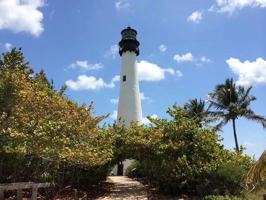 The Cape Florida lighthouse in Key Biscayne marks the site of a former underground "saltwater railroad." See more photos of Florida's black history here. - PHOTO BY PHILLIP PESSAR / FLICKR