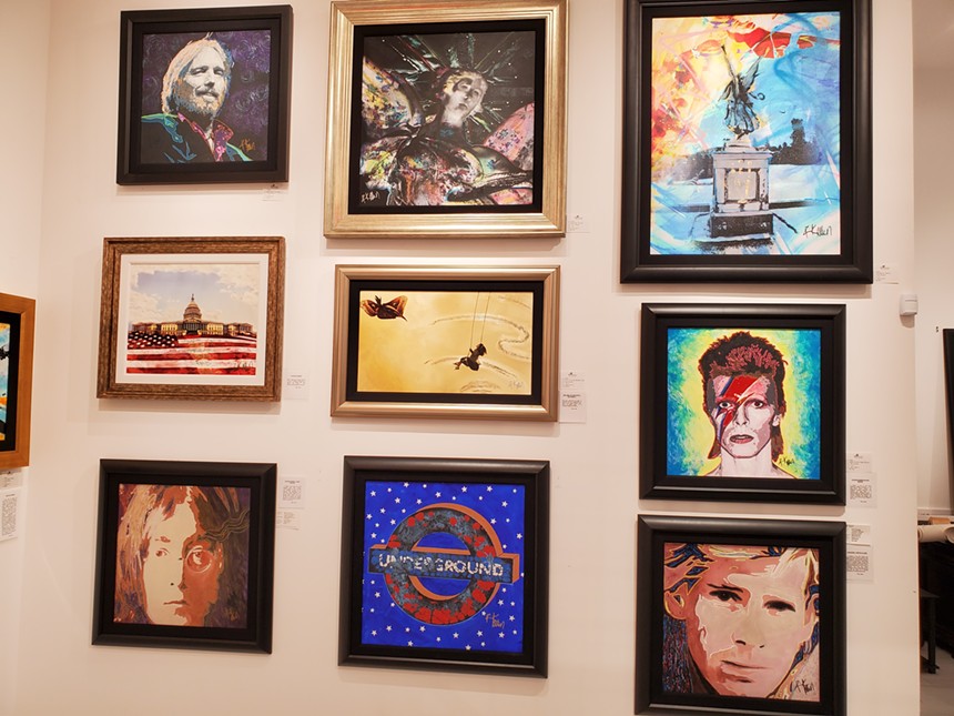 Rick Allen's paintings are showcased in the Wentworth Gallery at Hard Rock Hollywood. - PHOTO BY WENDY RHODES