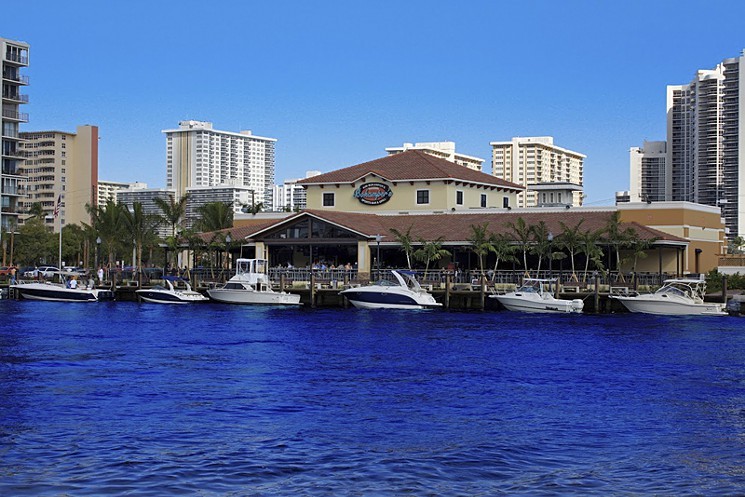Bokamper's Fort Lauderdale has more TVs than we count, spanning its massive indoor and Intracoastal-adjacent spaces. - PHOTO COURTESY OF BOKAMPER'S