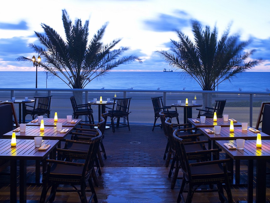 Ocean view at Steak 954 at the W Fort Lauderdale. - COURTESY OF STEAK 954