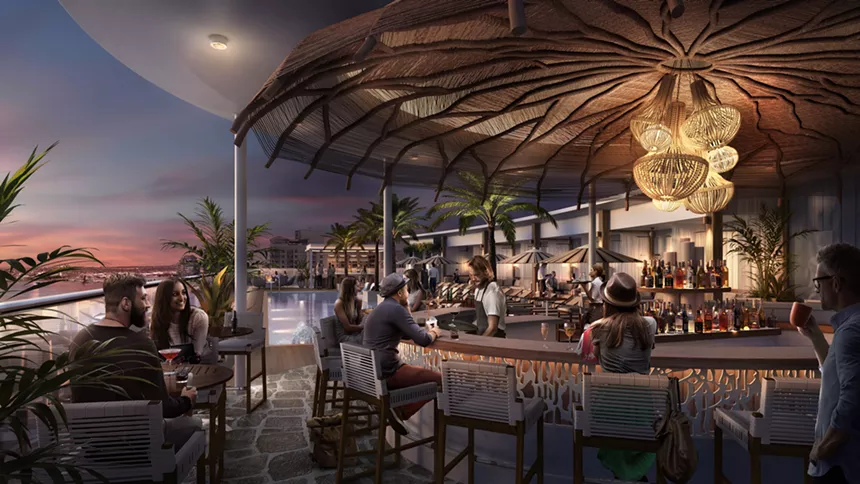 The Ben which includes the new Spruzzo rooftop, opens in West Palm Beach on February 13. - COURTESY BEN WEST PALM