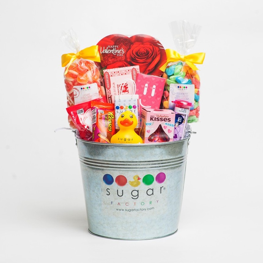 Sugar Factory's "Sweetheart Treat" basket. - PHOTO COURTESY OF SUGAR FACTORY