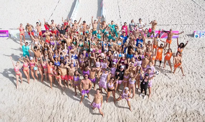 Model Volleyball has grown to include more than 200 models from 12 agencies, 30 different sponsors, and about 10,000 spectators. - PHOTO COURTESY OF BANG MODEL VOLLEYBALL
