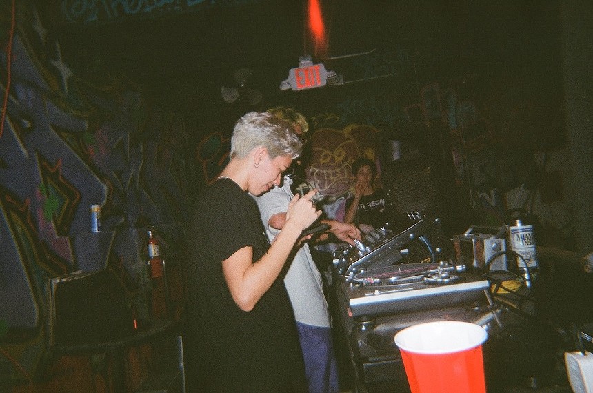 Coffintexts (foreground) and Laszlo during an event at the Boombox. - PHOTO BY YANA GUEORGUIEVA