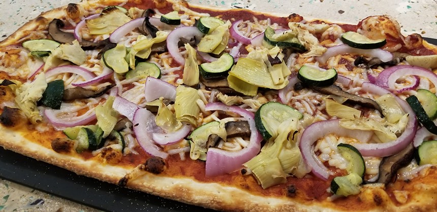 Farmers' market vegan pizza at Pizza Fusion. - COURTESY OF PIZZA FUSION