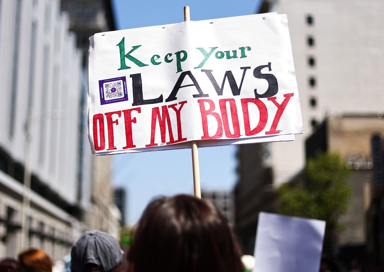 A scene from the April 19, 2023, March for Reproductive Rights in Los Angeles